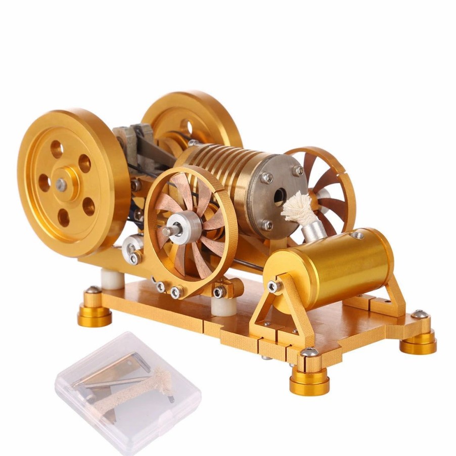 Model Engine * | Enginediy Vacuum Stirling Engine Model With Brass Cylinder Piston Flame Eater Licker