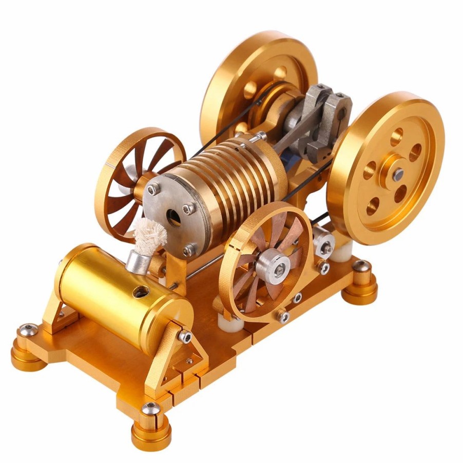 Model Engine * | Enginediy Vacuum Stirling Engine Model With Brass Cylinder Piston Flame Eater Licker