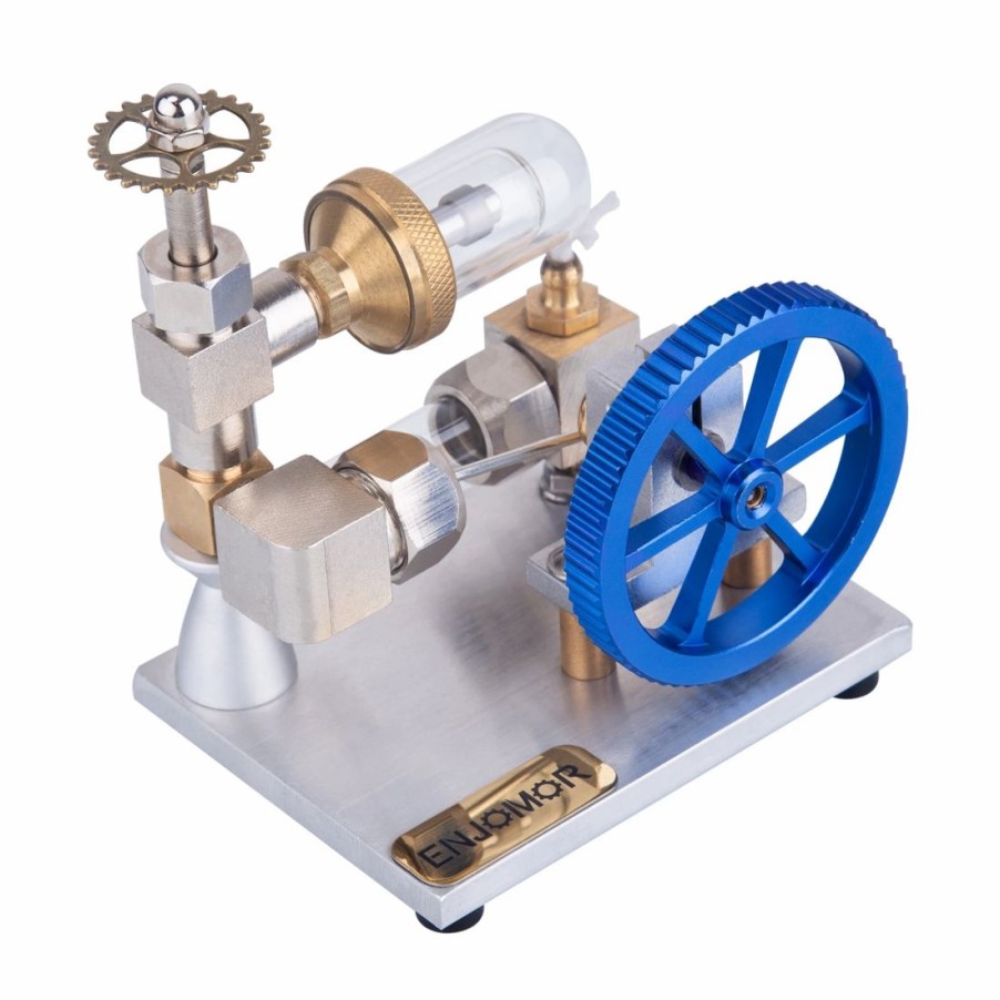 Model Engine * | Enginediy Enjomor Mini Stirling Engine Model External Combustion Engine Stirling Cycle Engine With Vertical Flywheel