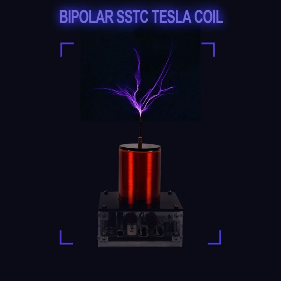 Stem Model * | Enginediy Musical Tesla Coil Mini Double E Class Sstc Wire Connection Plasma Speaker