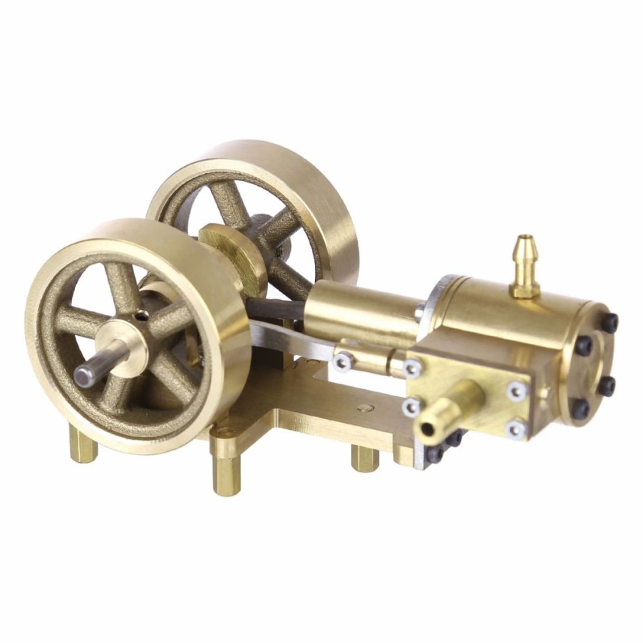 Model Engine * | Enginediy Double Flywheel Steam Engine Model Tractor Head Shape Collection Gift