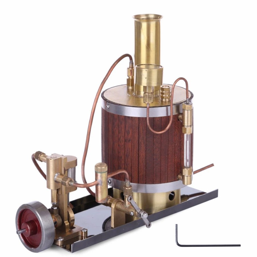 Model Engine * | Mini Steam Engine Model Kit Set With Steam Engine Boiler And Base Enginediy