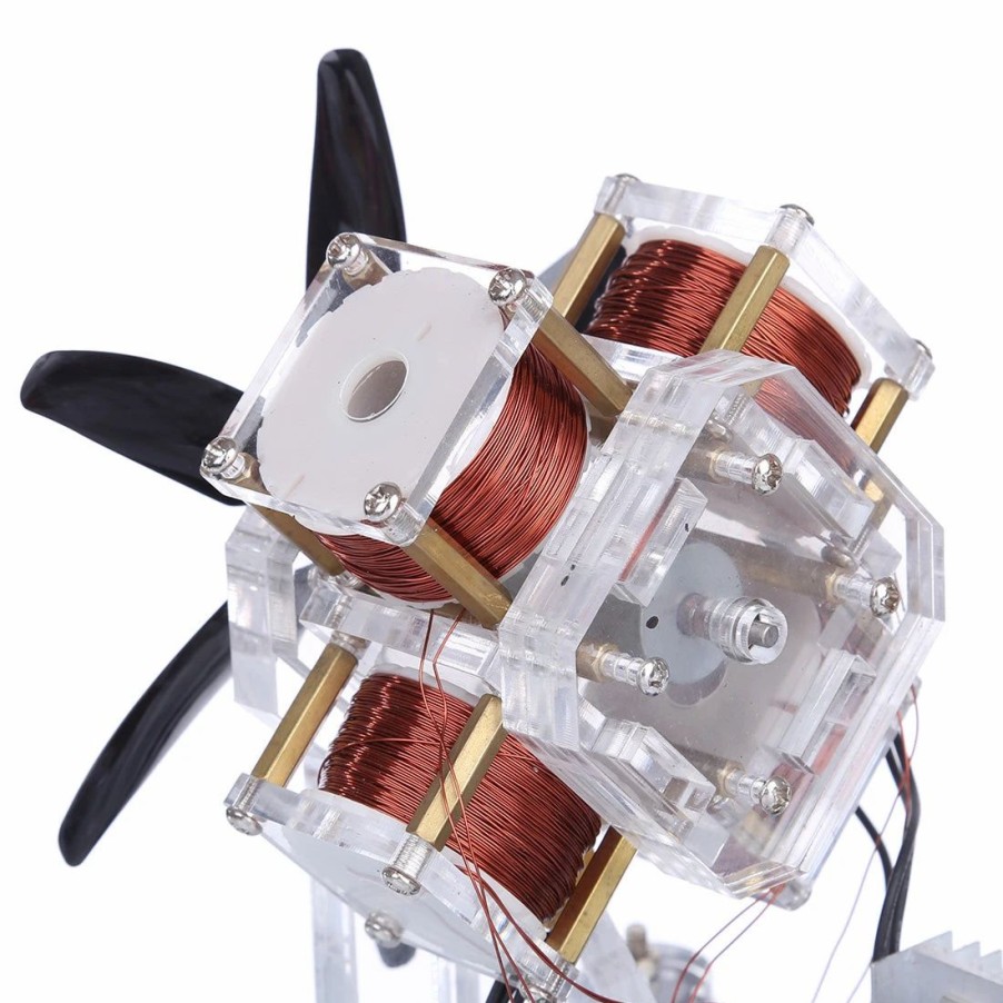 Stem Model * | Enginediy Stark 12V Hall Sensor Brushless Motor Diy Hall Generator Model Electric Machine Fan Blade Physical Model Science Toy