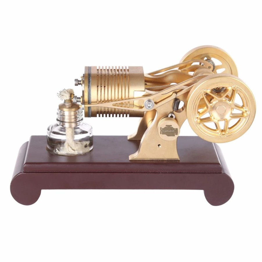 Model Engine * | Engine Diy Enjomor 2 Cylinder Stirling Engine Model Kit Vacuum Engine Flame Licker Engine Flame Vacuum Engine Suction Fire Engine Model