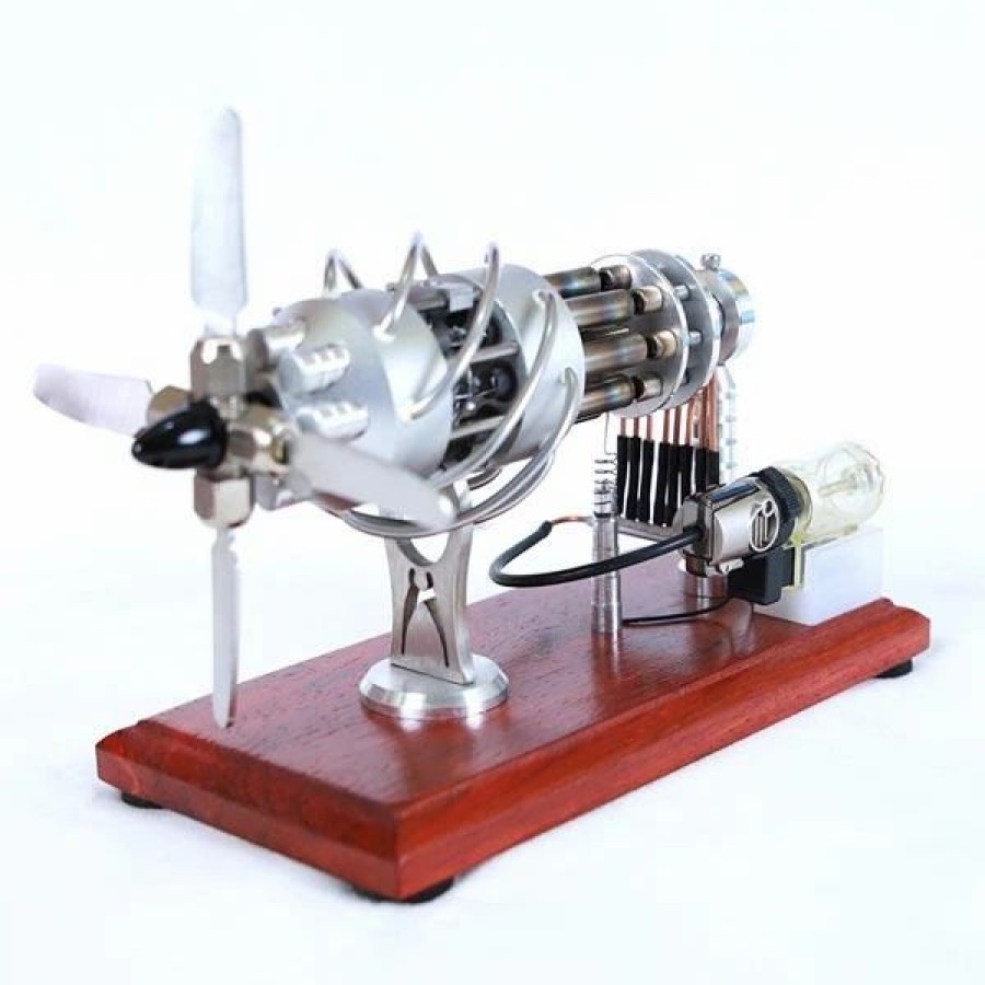 Model Engine * | 16 Cylinder Stirling Engine Model Kit Collection Gift For Engineer Enginediy