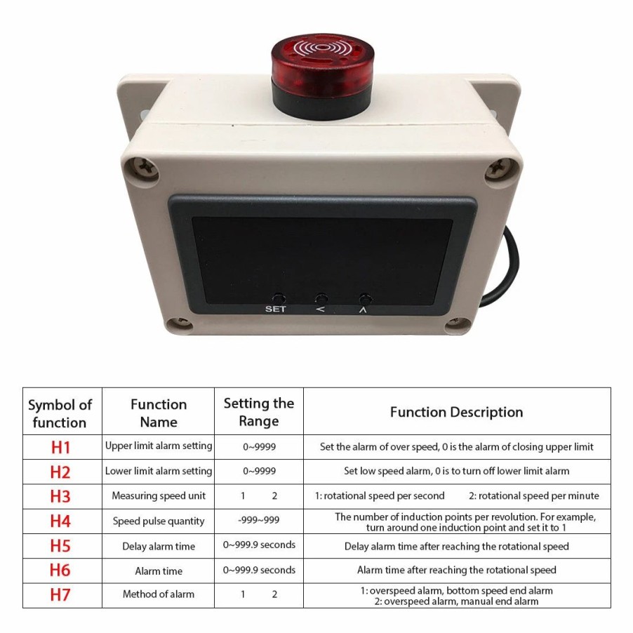 Accessories * | Enginediy Electronic Digital Display Tachometer With Sensor Measuring Instrument