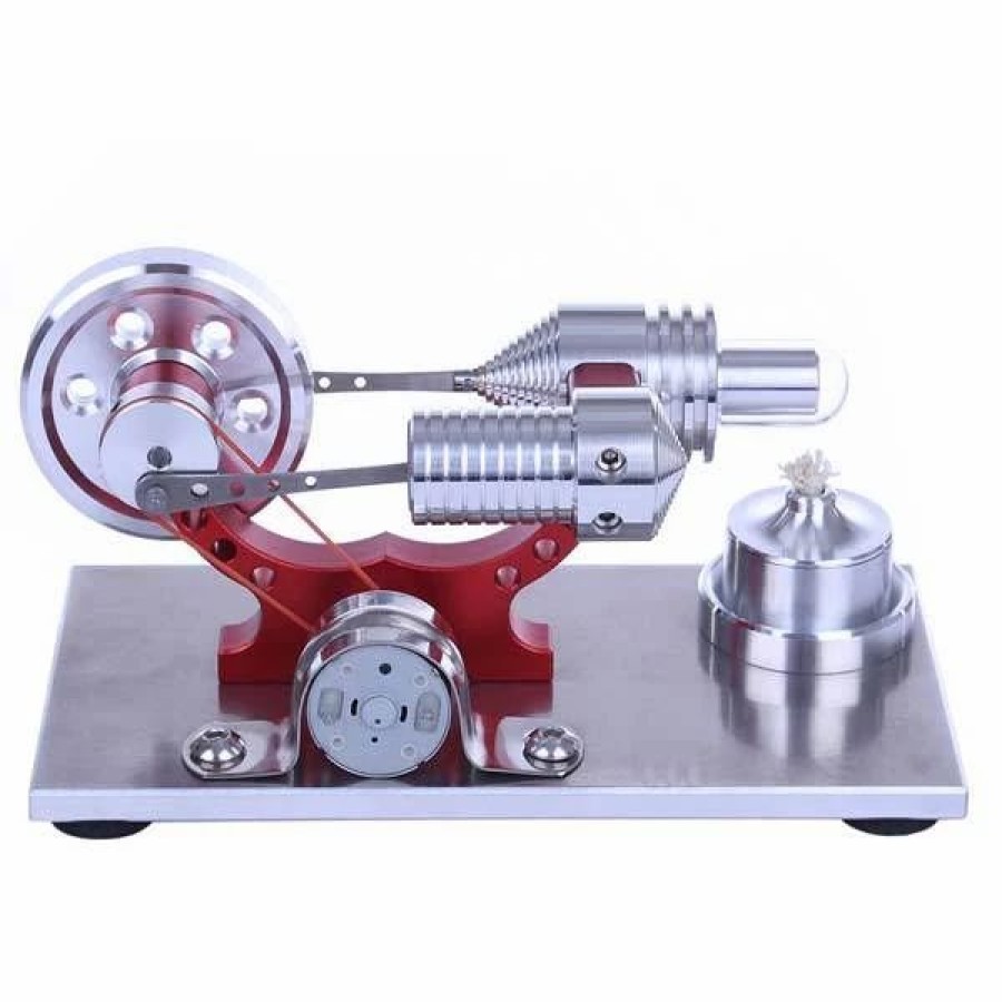 Model Engine * | Enginediy Stirling Engine Generator Solid Metal Construction Electricity Generator (Light Up Colorful Led), My First Stirling Engine