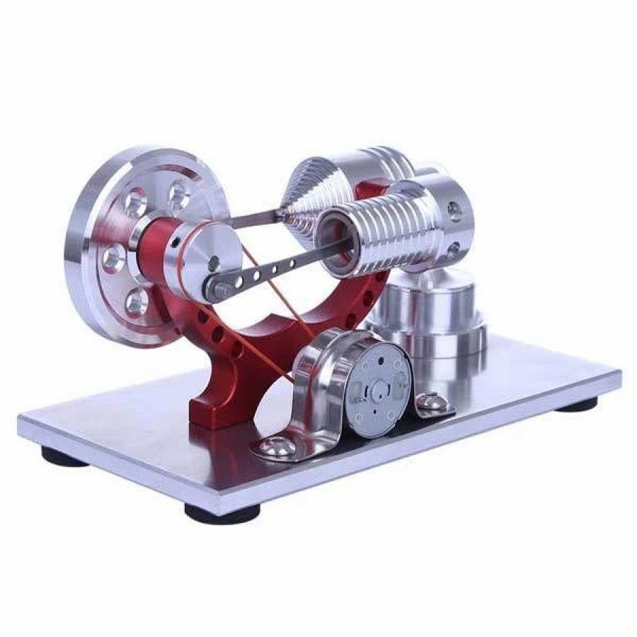 Model Engine * | Enginediy Stirling Engine Generator Solid Metal Construction Electricity Generator (Light Up Colorful Led), My First Stirling Engine