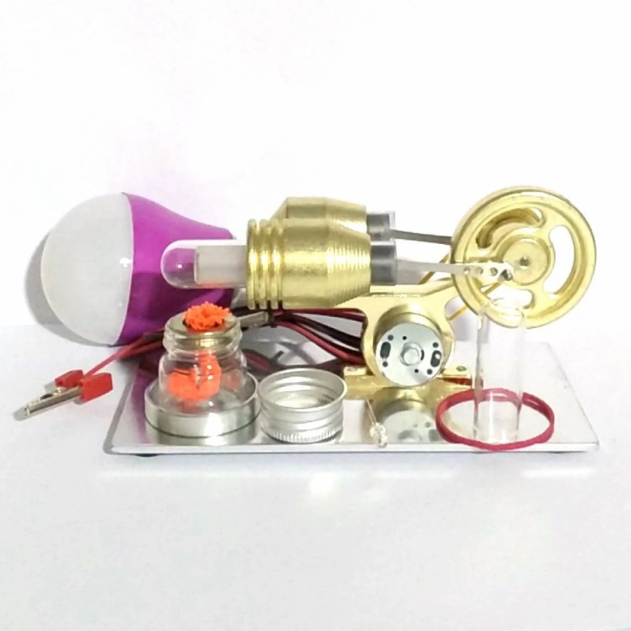 Stem Model * | Stirling Engine Model With Electric Generator Engine Diy Science Toy Enginediy