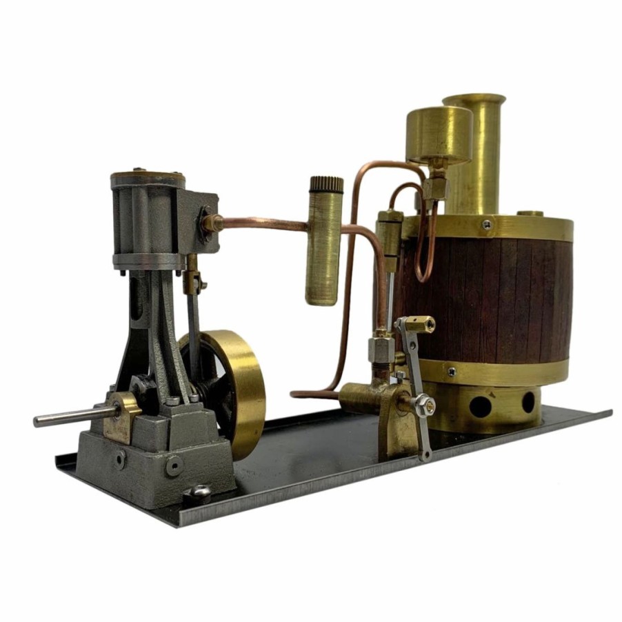 Model Engine * | Engine Diy Mini Single-Cylinder Steam Engine Set With Boiler For 50-100Cm Model Ship