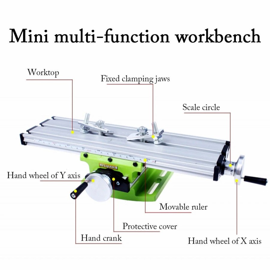 Accessories * | Engine Diy Mini High-Precision Multifunctional Working Table Diy Tools Set For Drill Milling Machine