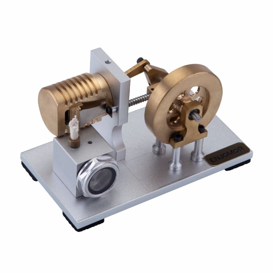 Model Engine * | Enginediy Single Cylinder Stirling Engine Model | Suction Fire Type Bracket Version