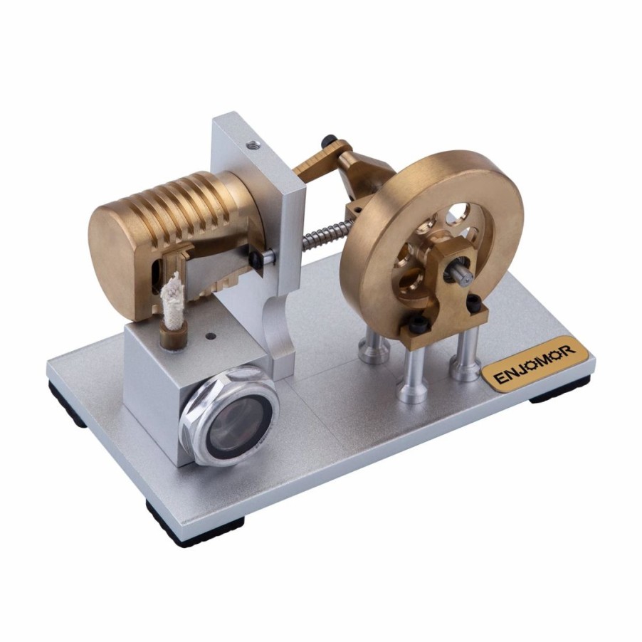 Model Engine * | Enginediy Single Cylinder Stirling Engine Model | Suction Fire Type Bracket Version