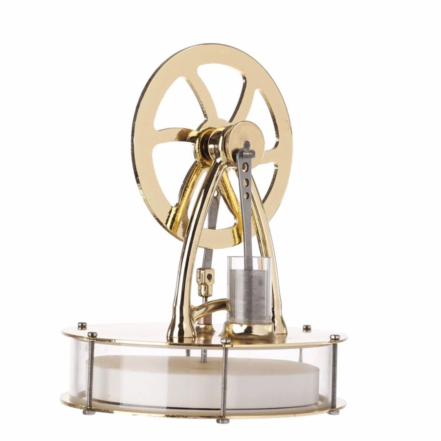 Model Engine * | Engine Diy Low Temperature Differential Stirling Engine Model Science Experiment Educational Toy Golden