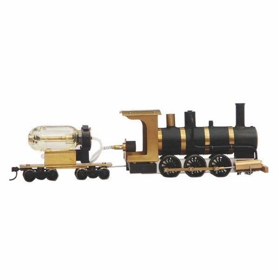 Model Engine * | Engine Diy Live Steam Locomotive Model Train Engine 1:87 Ho Scale With Steam Engine Boiler Fuel Tank Track