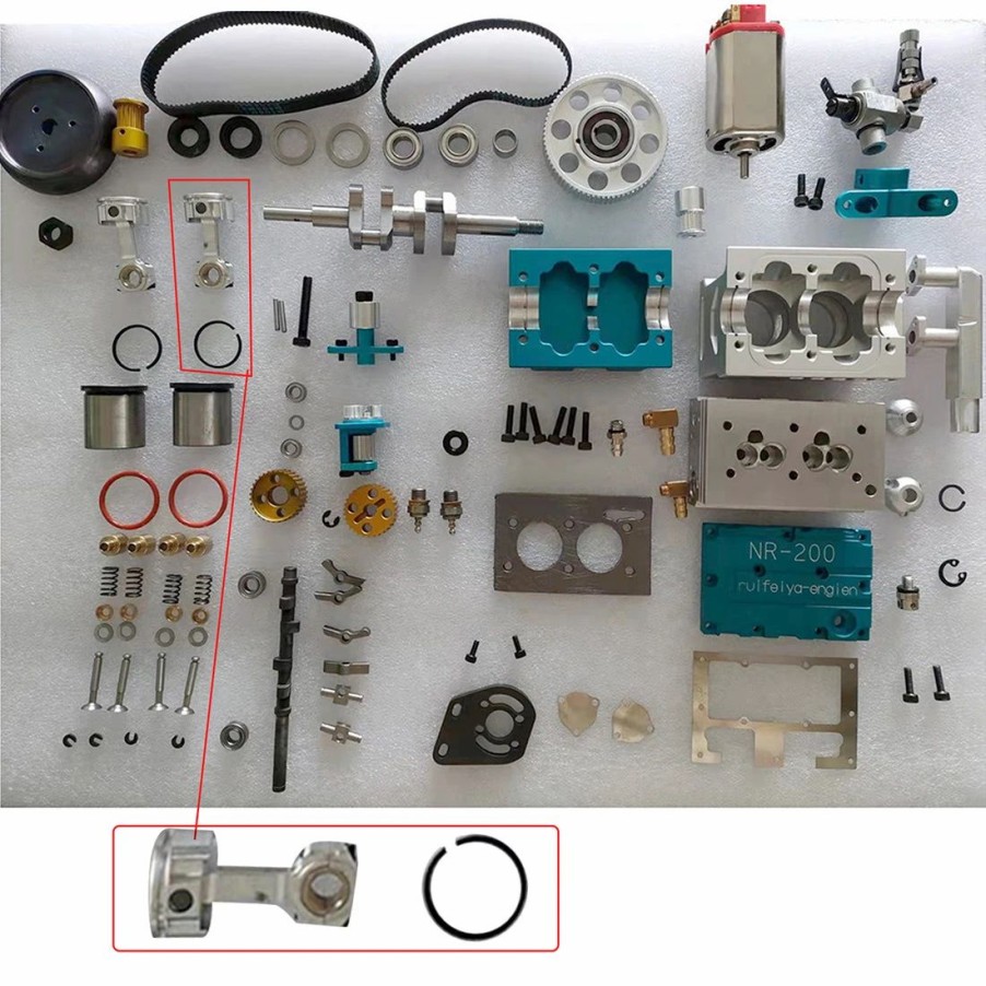 Accessories * | Engine Diy Piston With Piston Ring And Connecting Rod For Nr-200 Engine