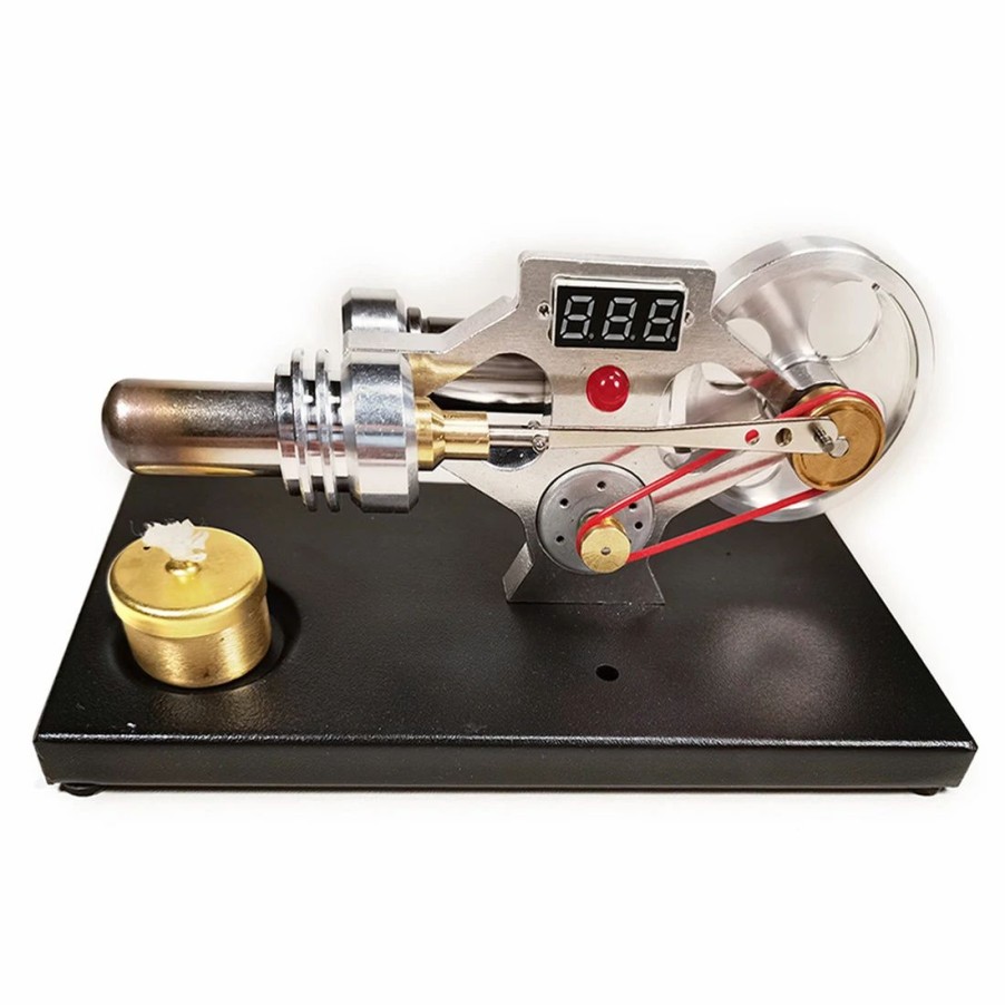 Stem Model * | Enginediy Enjomor -Type Stirling Engine Model With Voltage Digital Display Meter And Glow Lamp Bead Stem Toy