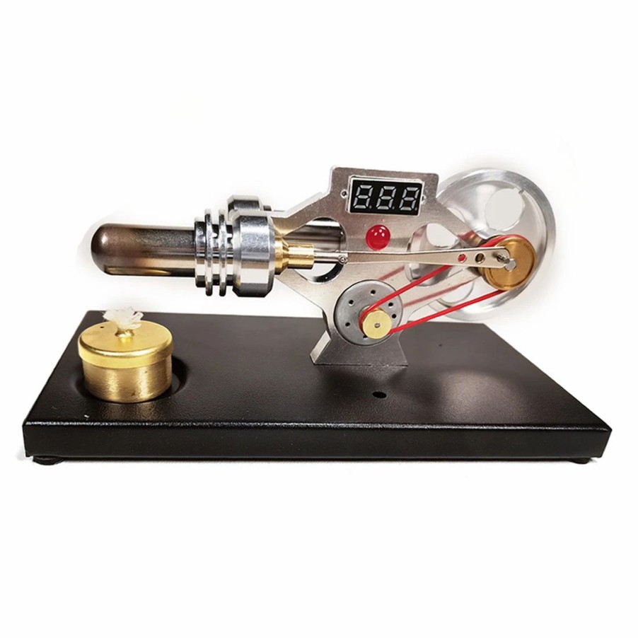 Stem Model * | Enginediy Enjomor -Type Stirling Engine Model With Voltage Digital Display Meter And Glow Lamp Bead Stem Toy