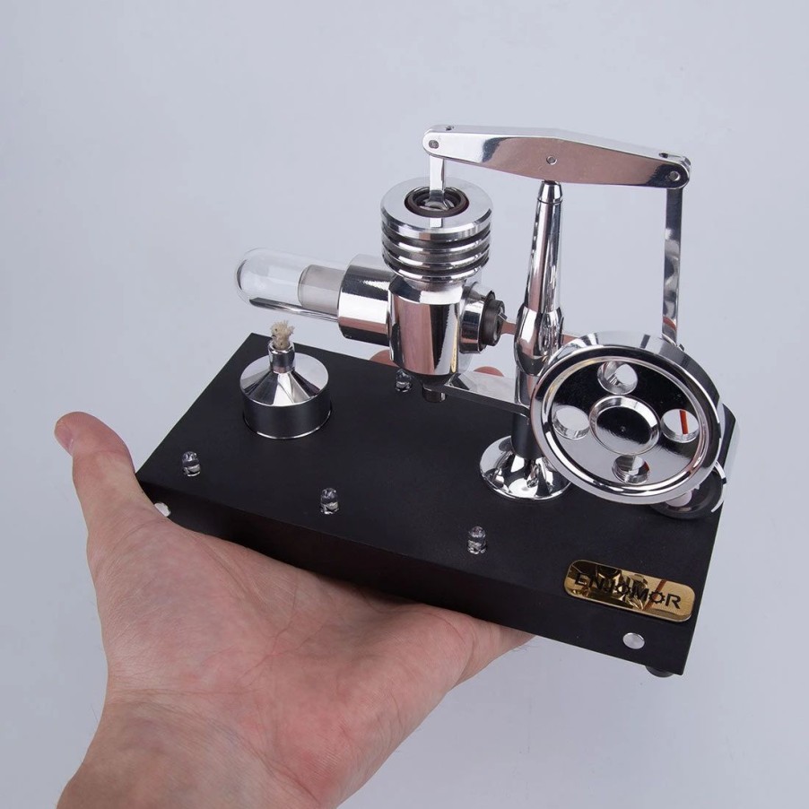 Model Engine * | Enjomor Metal Balance Hot-Air Stirling Engine Model With Led Lighting Set Educational Toys Ideal Engine Model Gift For Your Kids-Enginediy