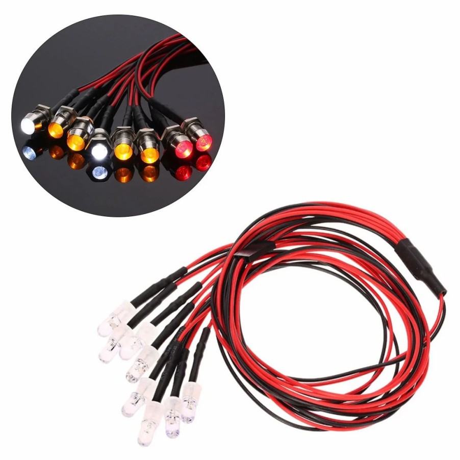 Accessories * | Engine Diy 8 Led Lights Kit For Hsp 1/10 1/8 Traxxas Hsp Redcat Rc4Wd Tamiya Axial D90 Hpi Rc Car