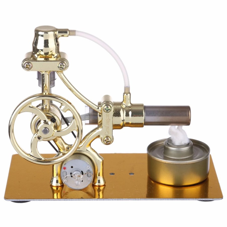 Model Engine * | Enginediy L-Type Single-Cylinder Stirling Engine Generator Model With Led Diode Science Experiment Teaching Model Toy Collection