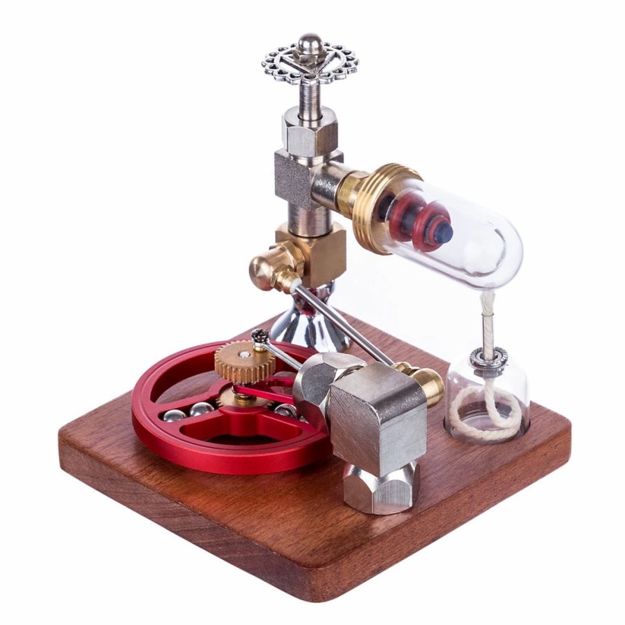 Model Engine * | Enginediy Enjomor Speed-Controlled Single Cylinder Stirling Engine Model With Ball Bearing Flywheel Stem Toys