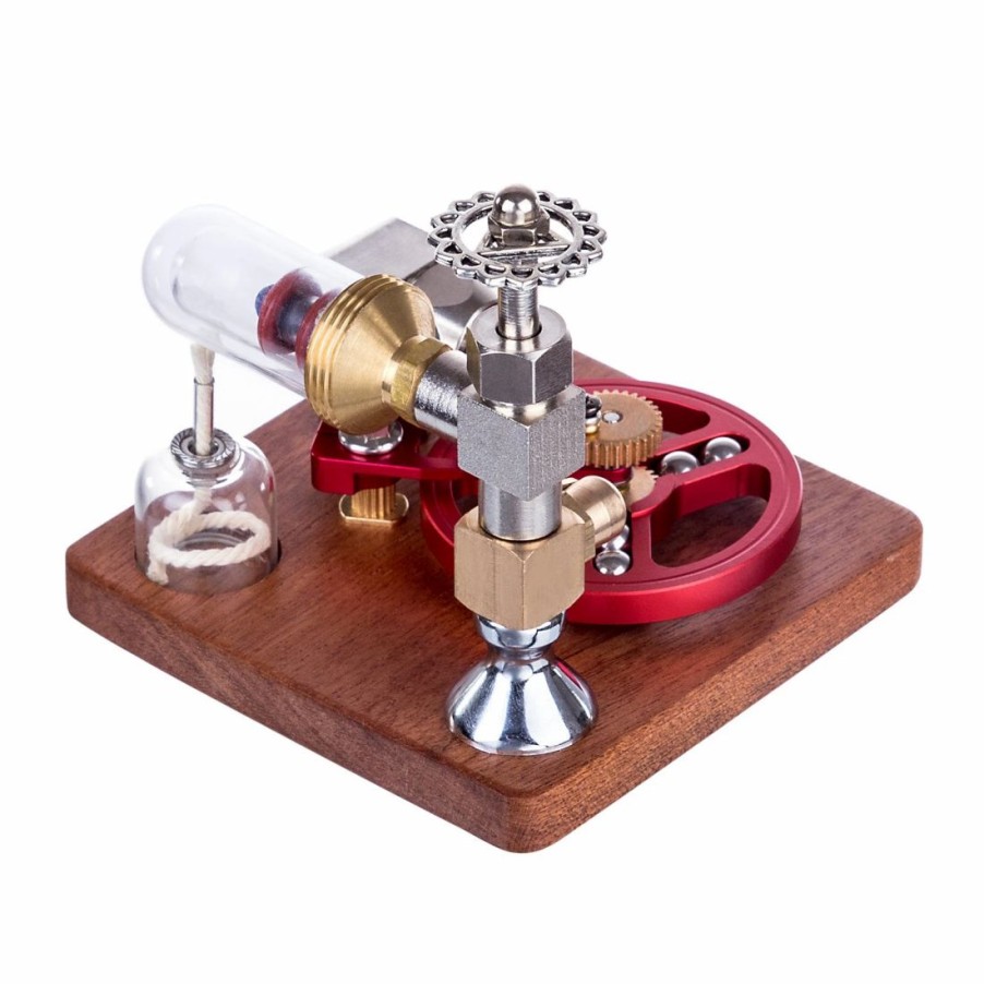 Model Engine * | Enginediy Enjomor Speed-Controlled Single Cylinder Stirling Engine Model With Ball Bearing Flywheel Stem Toys