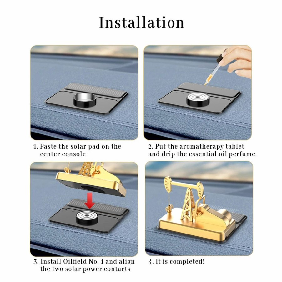 Stem Model * | Enginediy Intelligent Solar Kowtow Machine Model Car Decoration Pumping Unit Model Ornament