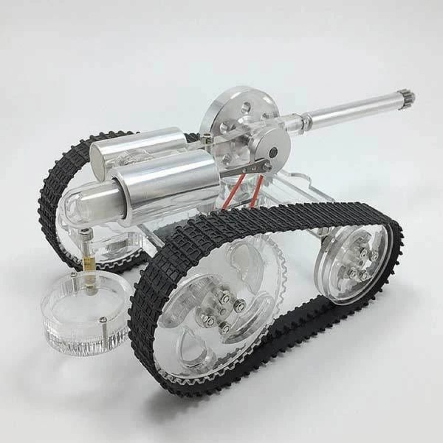 Model Engine * | Enginediy Stirling Engine Battle Tank External Combustion Engine Motor Model Gift For Collection