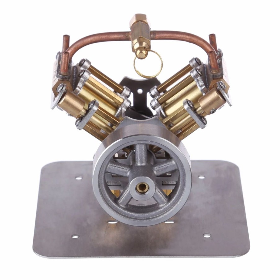 Model Engine * | Enginediy Mini V4 Steam Engine Miniature Steam Engine Model Without Boiler