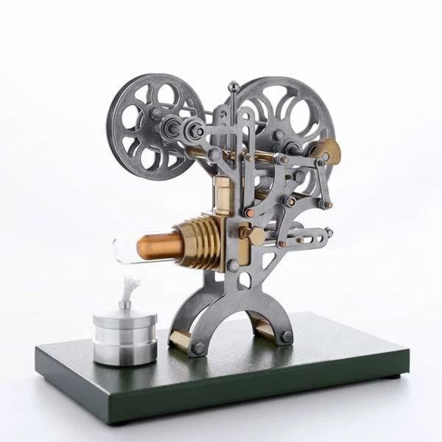 Model Engine * | Stirling Engine Kit Retro Film Projector Engine Motor Model With Metal Base Enginediy