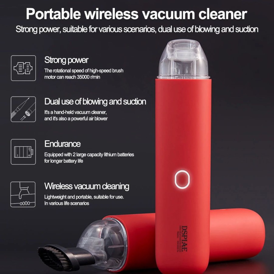 Accessories * | Engine Diy Portable Wireless Vacuum Cleaner With Dual Suction Heads For Blowing And Vacuuming