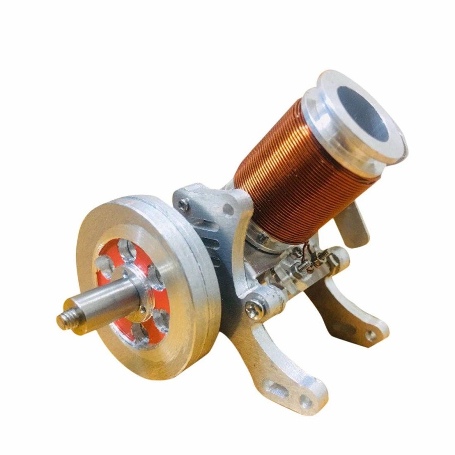 Stem Model * | Engine Diy Single-Cylinder Electromagnetic Engine Model | 6-12V 2A All-Metal Engine Model