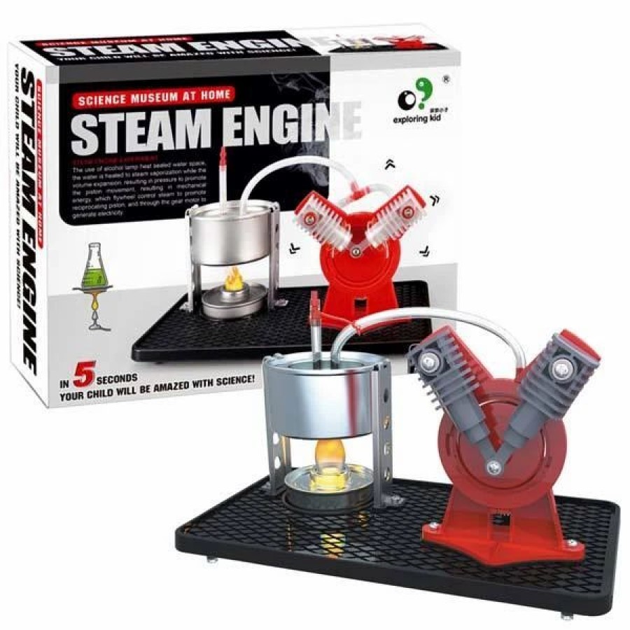 Model Engine * | Enginediy Steam Engine Model Diy Kit Children Steam Engine Experiment Model Science Museum At Home