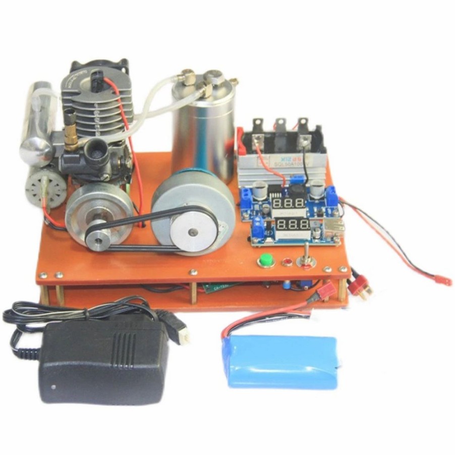 Stem Model * | Enginediy One Key Start Level 15 Methanol Generator Set Diy Homemade Methanol Miniature Engine Motor Generator Dc 12V Output