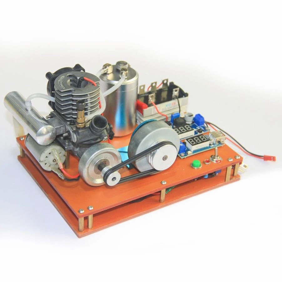 Stem Model * | Enginediy One Key Start Level 15 Methanol Generator Set Diy Homemade Methanol Miniature Engine Motor Generator Dc 12V Output