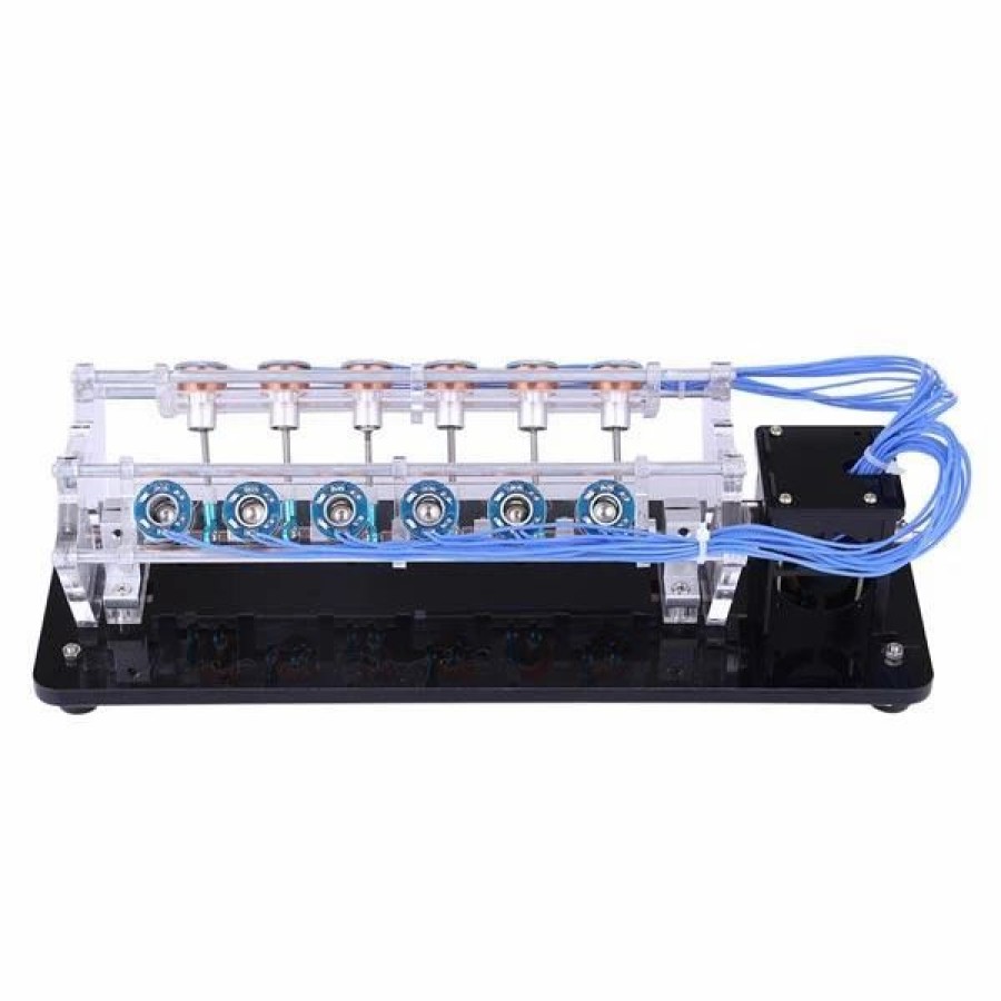 Stem Model * | Enginediy V12 Electromagnetic Engine 5V 6W 12 Coils High Speed V-Shaped Automobile Engine Model For Gift Collection