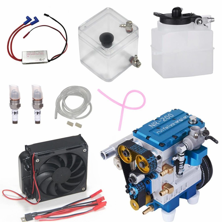 Accessories * | Enginediy Nr200 8.6Cc Inline 2 Cylinder 4 Stroke Water-Cooled Engine With Original Starter Kit