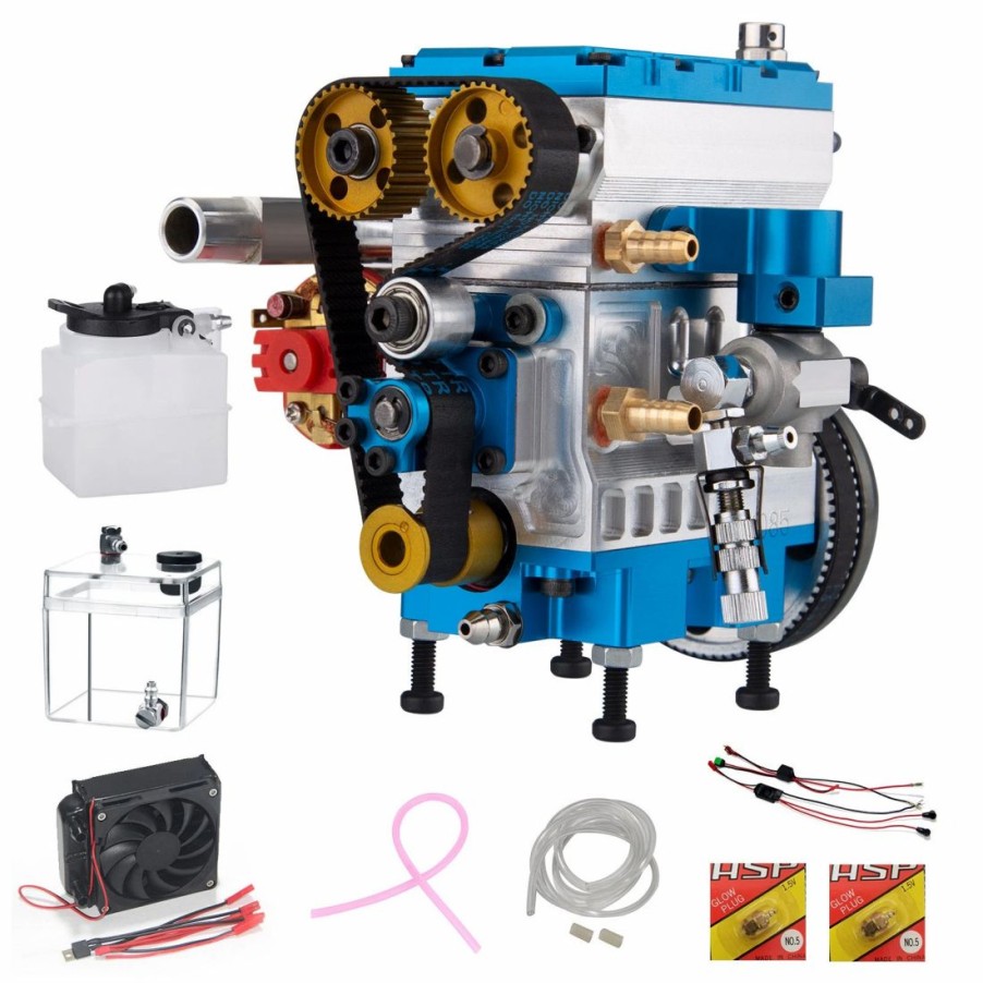 Accessories * | Enginediy Nr200 8.6Cc Inline 2 Cylinder 4 Stroke Water-Cooled Engine With Original Starter Kit