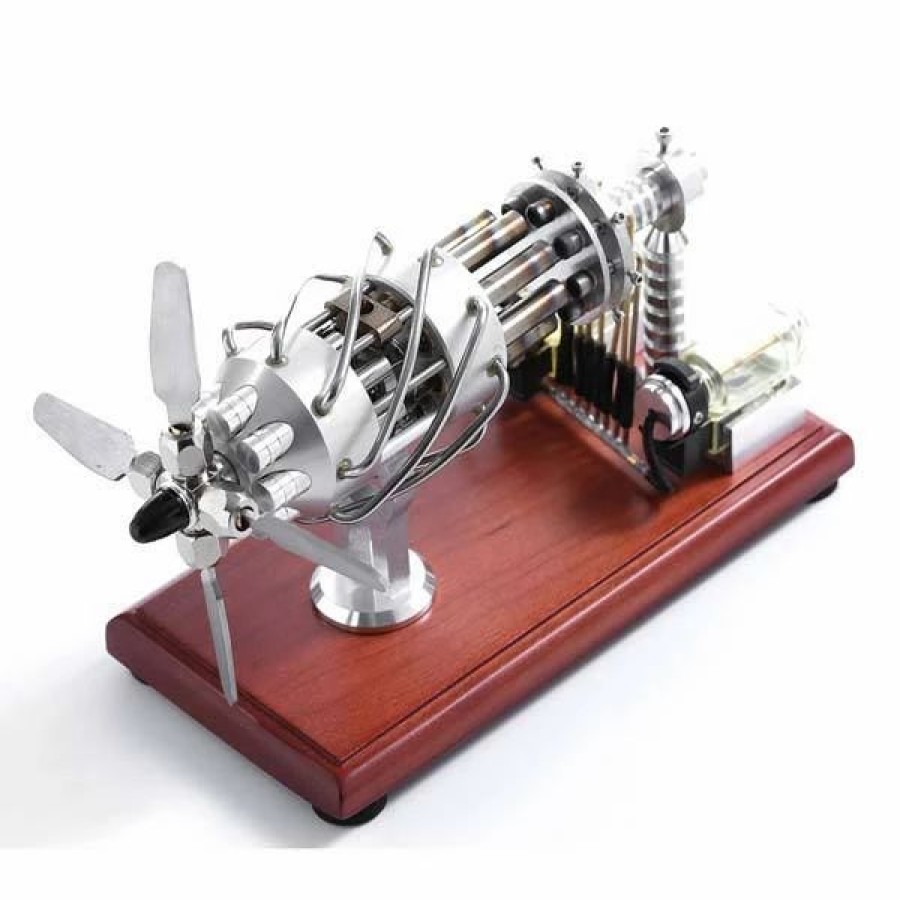 Model Engine * | Enginediy 16 Cylinder Stirling Engine Double Tank Gas Powered Motor Stirling Engine Model Toy