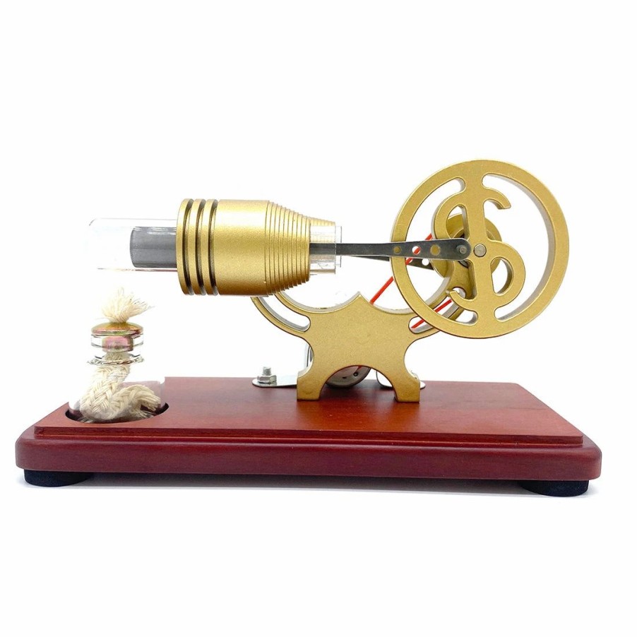 Stem Model * | Enginediy Y-Shape Stirling Engine Generator Model Retro Science Educational Toy With Led Lights