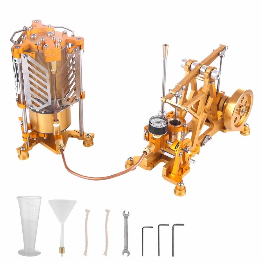 Model Engine * | Enginediy Enjomor Watt Steam Engine Reactor Model Steam Pump With Boiler Generator Scientific Educational Toys For Desktop Decor