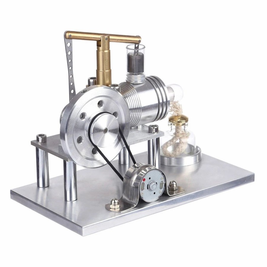 Model Engine * | Enginediy Balance Stirling Engine Model Kit Build Your Own Stirling Engine Hot Air Stirling Model Engine Educational Toy