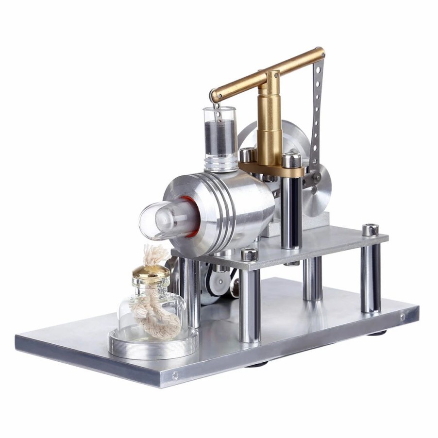 Model Engine * | Enginediy Balance Stirling Engine Model Kit Build Your Own Stirling Engine Hot Air Stirling Model Engine Educational Toy