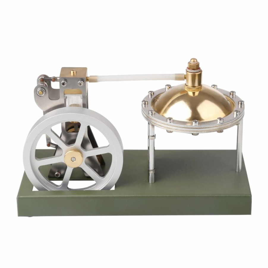 Model Engine * | Enginediy Enjomor Retro Metal Steam Engine With Boiler Vertical Transparent Cylinder Steam Engine Model Stem Toy