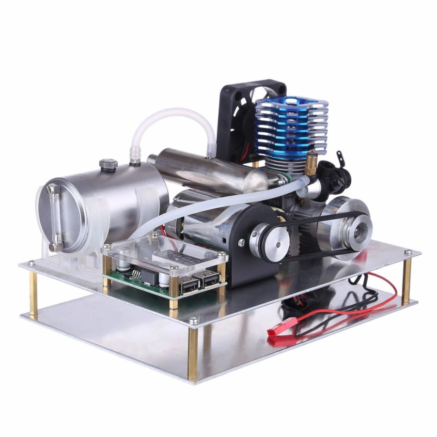 Stem Model * | Enginediy Vx 18 Single Cylinder 2 Stroke Air-Cooled Methanol Engine Generator Set 12V One Key Electric Start