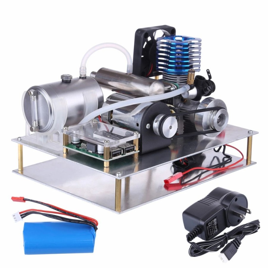 Stem Model * | Enginediy Vx 18 Single Cylinder 2 Stroke Air-Cooled Methanol Engine Generator Set 12V One Key Electric Start