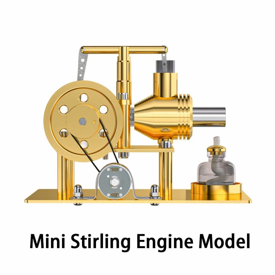 Model Engine * | Enginediy Enjomor Diy Stirling Engine Model Kit Metal Balance Hot Air Stirling Engine Model Educational Toy