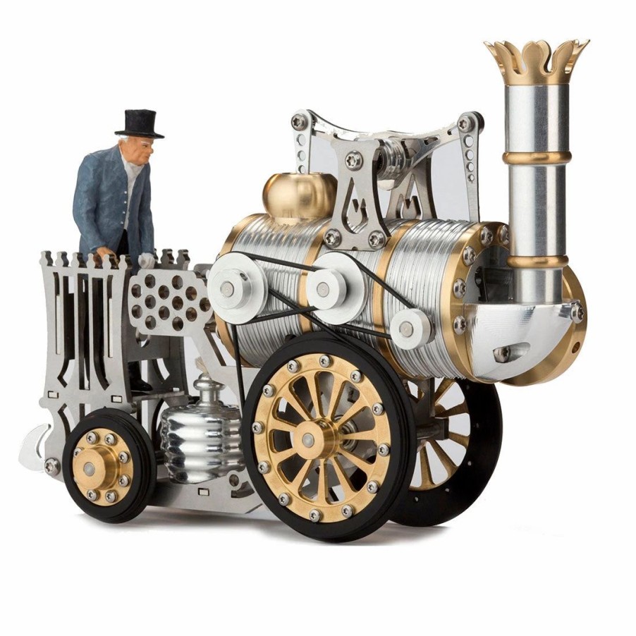 Model Engine * | Enginediy Stirling Engine Steam Train Model Diy Assembly Metal Mechanical Crafts (No Track )—Running Version