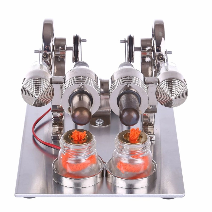 Model Engine * | Enginediy Enjomor Stirling Engine Model Generator With Bulb And Voltage Digital Display Meter Stem Toy